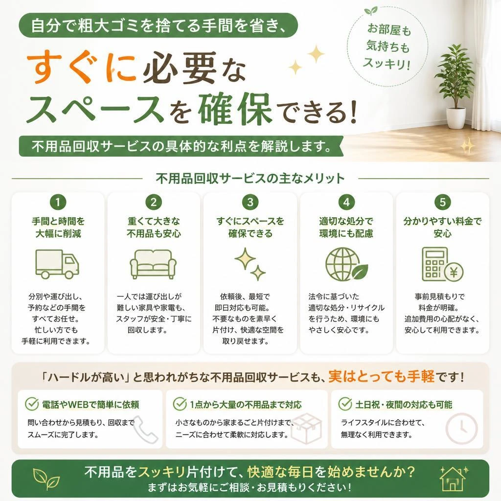 不用品回収のメリット